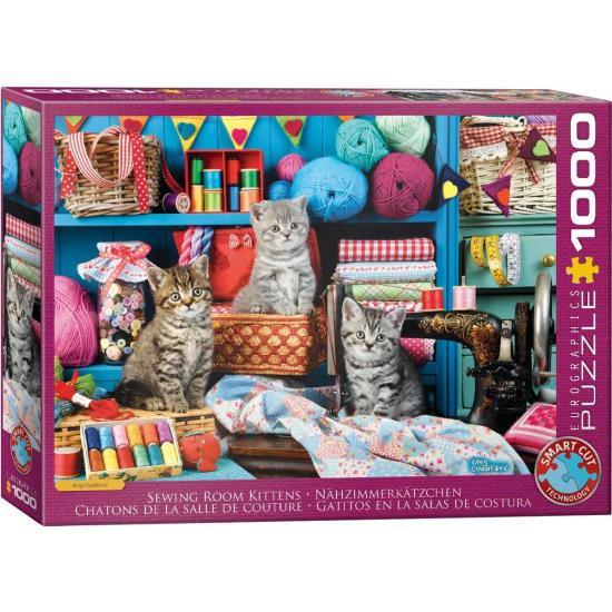 Puzzle Eurographics Gatitos en la Sala de Costura de 1000 Piezas