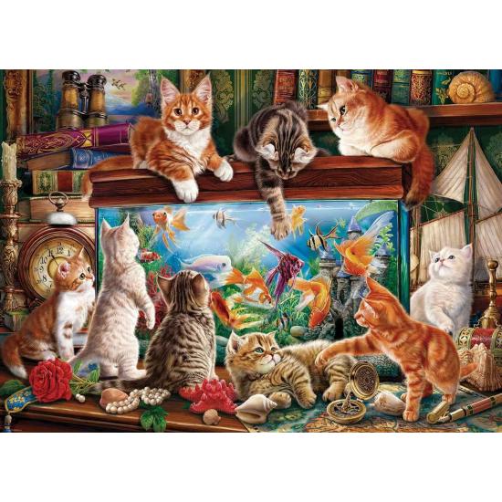 Puzzle Eurographics Gatos Alrededor del Acuario 1000 Piezas