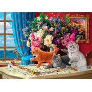 Puzzle Eurographics Gatos Curiosos de 1000 Piezas