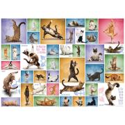 Puzzle Eurographics Gatos de Yoga de 1000 Piezas