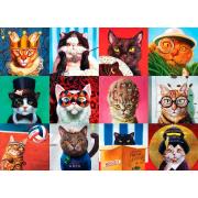 Puzzle Eurographics Gatos Graciosos de 1000 Piezas