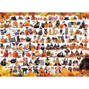 Puzzle Eurographics Halloween de Gatitos y Cachorros 1000 Pieza