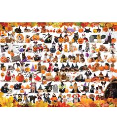 Puzzle Eurographics Halloween de Gatitos y Cachorros 1000 Pieza