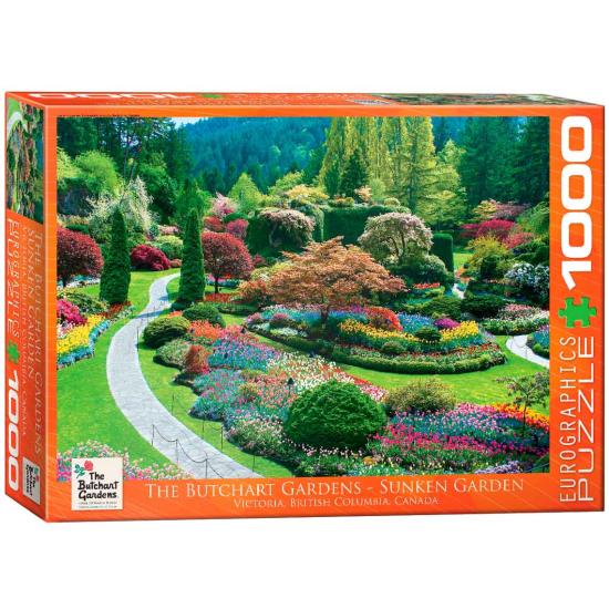 Puzzle Eurographics Jardines Hundidos Butchart de 1000 Piezas