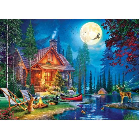 Puzzle Eurographics La Cabaña del Lago Luna 1000 Piezas