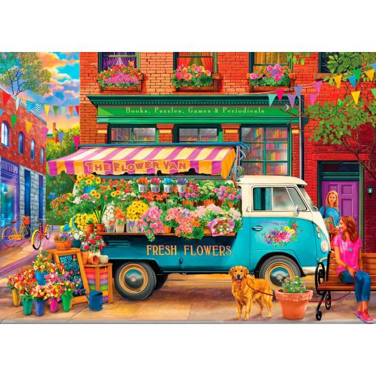 Puzzle Eurographics La Camioneta de Flores Volkswagen de 1000 P