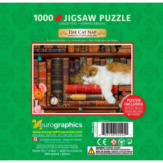 Puzzle Eurographics La Siesta del Gato, Lata de 1000 Pzs Puzzle Eurographics La Siesta del Gato, Lata de 1000 Pzs