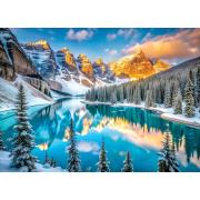 Puzzle Eurographics Lago Moraine En Invierno de 1000 Piezas