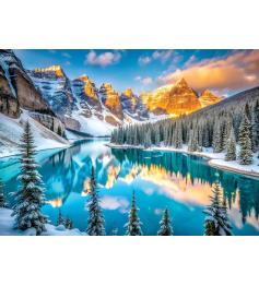 Puzzle Eurographics Lago Moraine En Invierno de 1000 Piezas