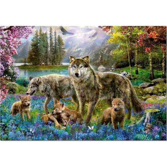 Puzzle Eurographics Lobos y Lago de Fantasía de 500 Piezas
