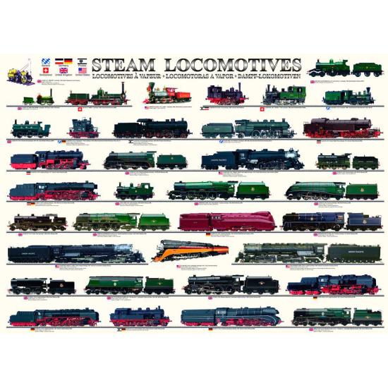 Puzzle Eurographics Locomotoras a Vapor de 1000 Piezas Puzzle Eurographics Locomotoras a Vapor de 1000 Piezas