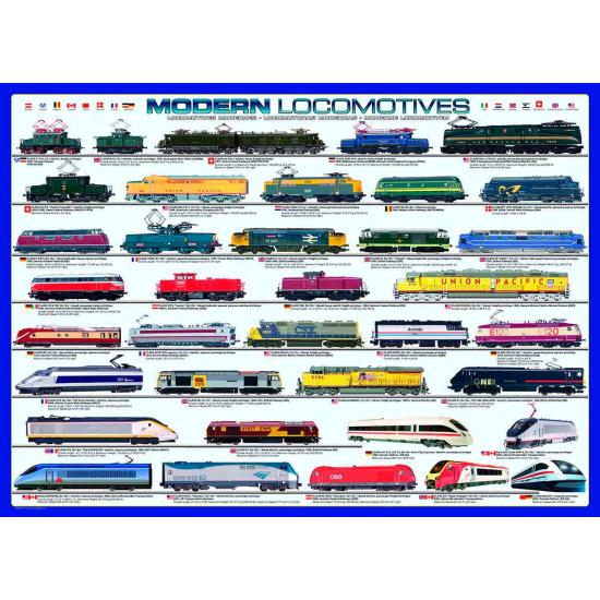 Puzzle Eurographics Locomotoras Modernas de 1000 Piezas