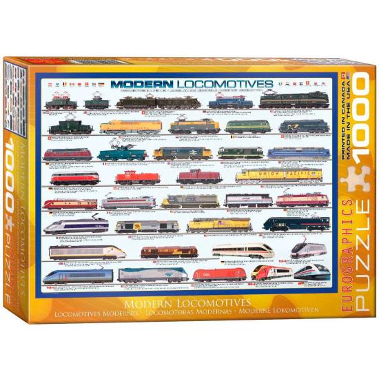 Puzzle Eurographics Locomotoras Modernas de 1000 Piezas