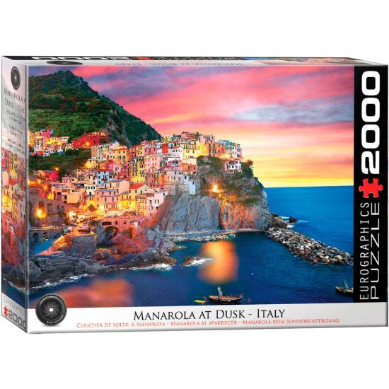 Puzzle Eurographics Manarola Al Anochecer, Italia de 2000 Piezas