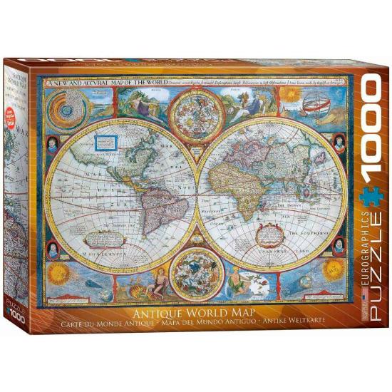 Puzzle Eurographics Mapa del Mundo Antiguo de 1000 Piezas