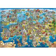 Puzzle Eurographics Mapa Loco De Europa de 2000 Piezas