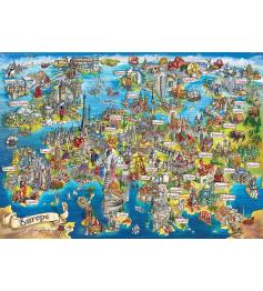 Puzzle Eurographics Mapa Loco De Europa de 2000 Piezas