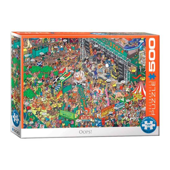 Puzzle Eurographics Oops Mudstock XXL de 500 Piezas Puzzle Eurographics Oops Mudstock XXL de 500 Piezas