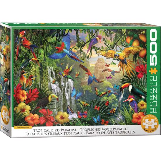 Puzzle Eurographics Paraíso de Aves Tropicales XXL 500 Piezas