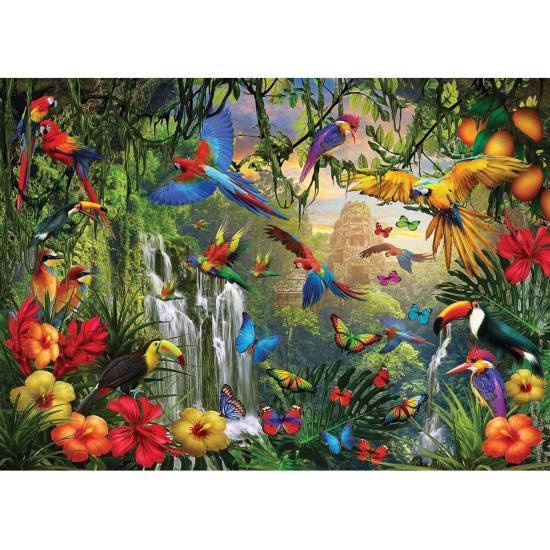 Puzzle Eurographics Paraíso de Aves Tropicales XXL 500 Piezas