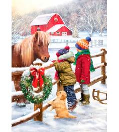 Puzzle Eurographics Poni de Navidad de 1000 Piezas