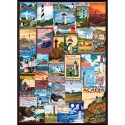 Puzzle Eurographics Posters Vintage de Faros de 1000 Piezas