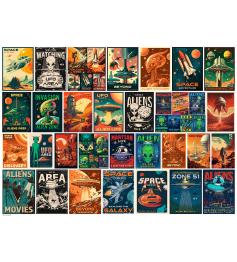 Puzzle Eurographics Pósters Vintage de Alienígenas de 1000 Pieza