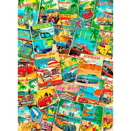 Puzzle Eurographics Publicidades Vintage de Viajes de 1000 Piez