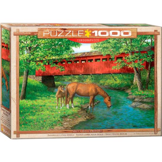 Puzzle Eurographics Puente sobre Agua Dulce de 1000 Piezas Puzzle Eurographics Puente sobre Agua Dulce de 1000 Piezas