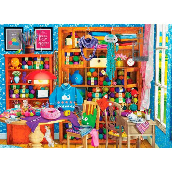 Puzzle Eurographics Todo lo que Tejes es Amor de 1000 Piezas