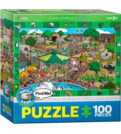 Puzzle Eurographics Un Día en el Zoo de 100 Piezas