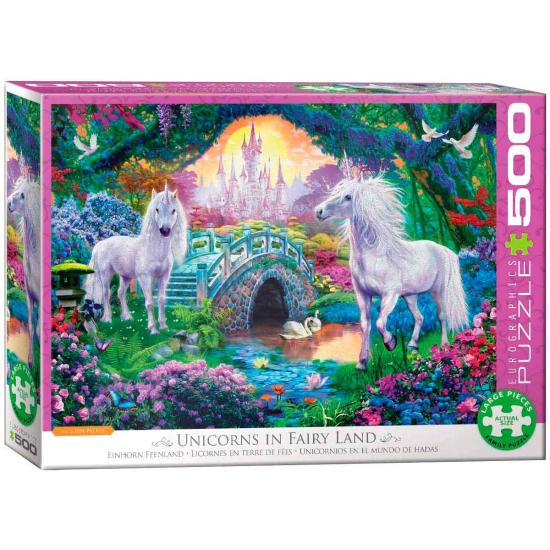 Puzzle Eurographics Unicornios en el Mundo de Hadas XXL 500p
