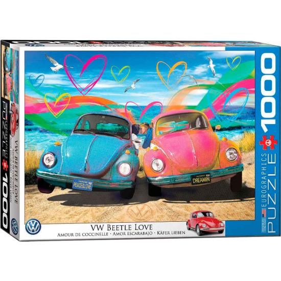 Puzzle Eurographics VW Amor Escarabajo de 1000 Piezas