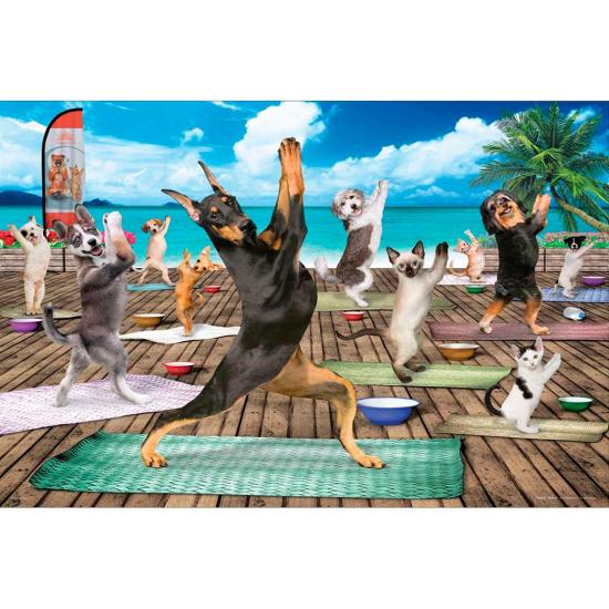 Puzzle Eurographics Yoga con Perros y Gatos XXL de 500 Piezas Puzzle Eurographics Yoga con Perros y Gatos XXL de 500 Piezas
