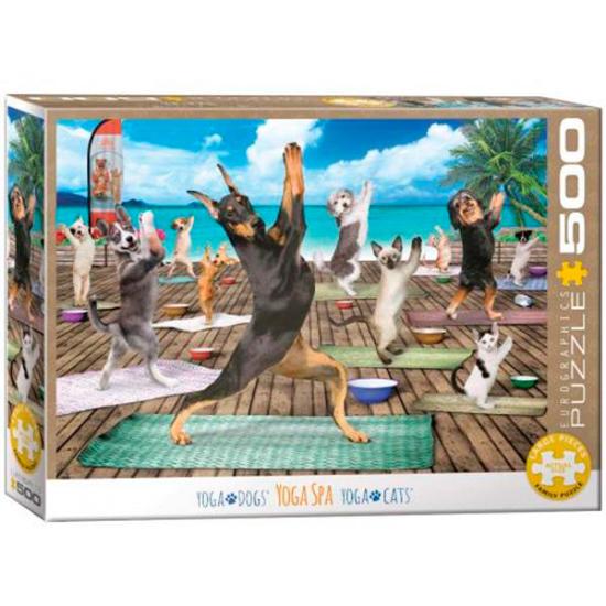 Puzzle Eurographics Yoga con Perros y Gatos XXL de 500 Piezas Puzzle Eurographics Yoga con Perros y Gatos XXL de 500 Piezas
