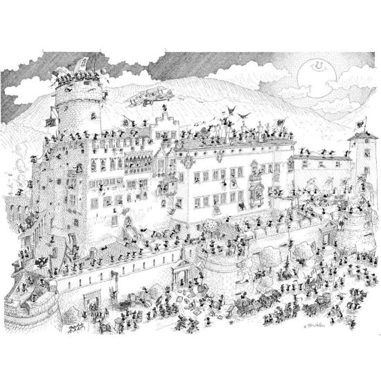 Puzzle Fabio Vettori Castillo Medieval de 1080 Piezas