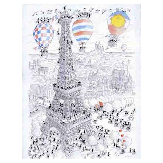 Puzzle Fabio Vettori Paris en Globo de 1080 Piezas
