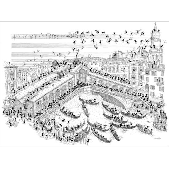 Puzzle Fabio Vettori Puente Rialto de 1080 Piezas