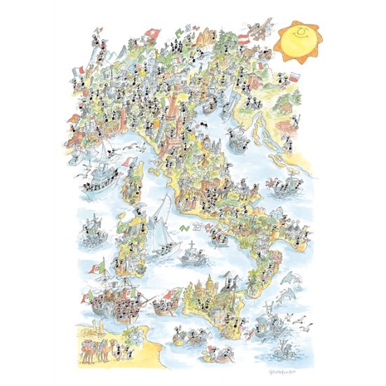 Puzzle Fabio Vettori Unidad de Italia de 1080 Piezas