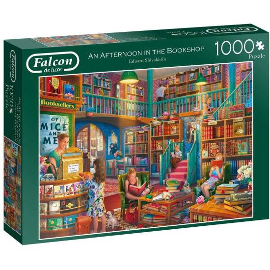 Puzzle Falcon Atardecer en la Librería de 1000 Piezas