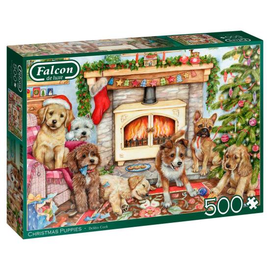 Puzzle Falcon Cachorros de Navidad de 500 Piezas