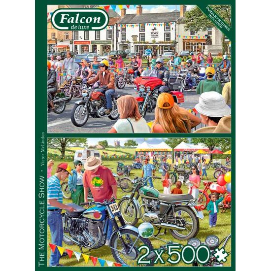 Puzzle Falcon El Show de las Motocicletas de 2 x 500 Pzs