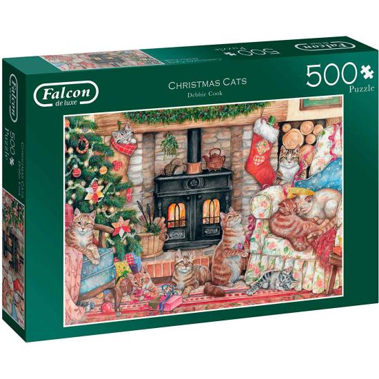 Puzzle Falcon Gatos en Navidad de 500 Piezas