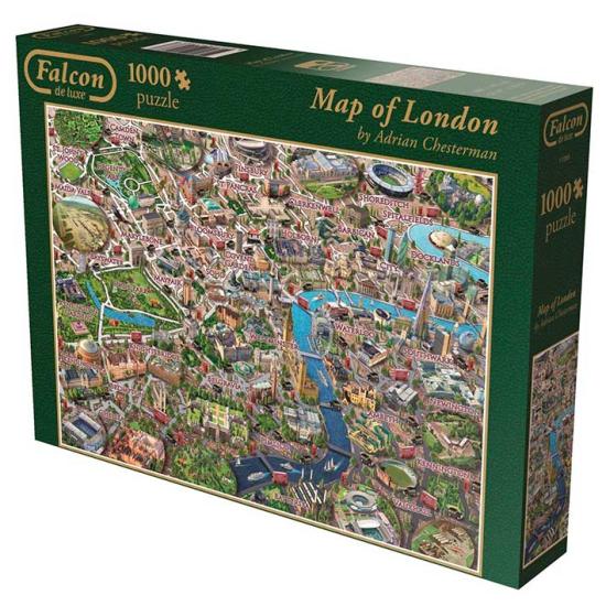 Puzzle Falcon Mapa de Londres de 1000 Piezas
