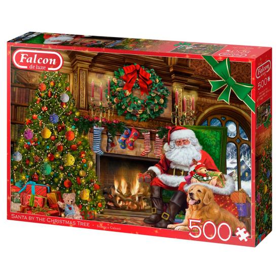 Puzzle Falcon Papá Noel Junto a la Chimenea de 500 Piezas