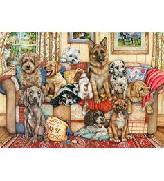 Puzzle Falcon Perros en el Sofá de 1000 Piezas
