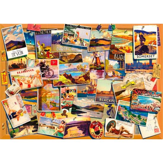 Puzzle Falcon Postales antiguas de 500 Piezas Puzzle Falcon Postales antiguas de 500 Piezas