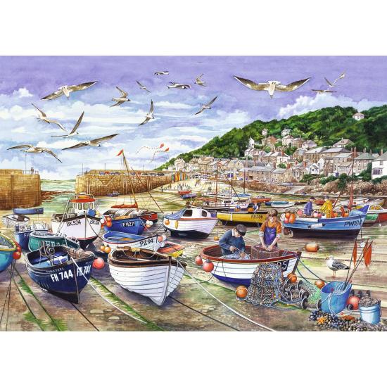 Puzzle Falcon Redes de Pesca, Cornwall de 1000 Piezas