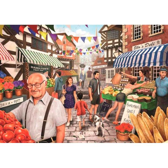 Puzzle Falcon Un Día en el Mercado de 1000 Piezas