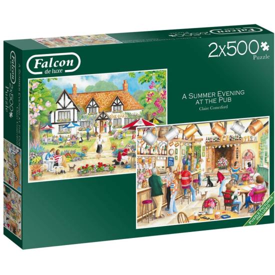 Puzzle Falcon Una Tarde de Verano en el Pub de 2 x 500 Pzs Puzzle Falcon Una Tarde de Verano en el Pub de 2 x 500 Pzs